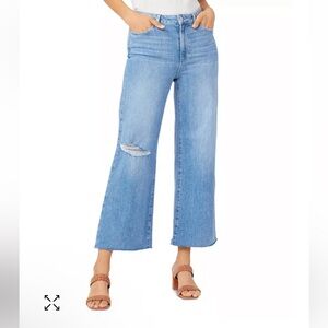 PAIGE - Anessa High Rise Ankle Wide Leg Jeans in Kara Destructed